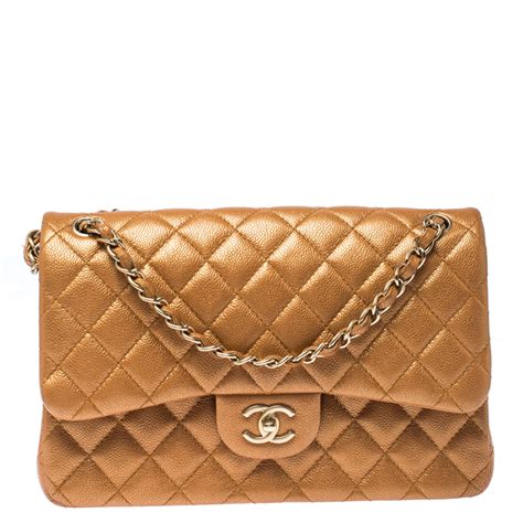 chanel gold star bag|metallic gold chanel bag.